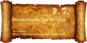 Mendelsohn Terézia névjegykártya